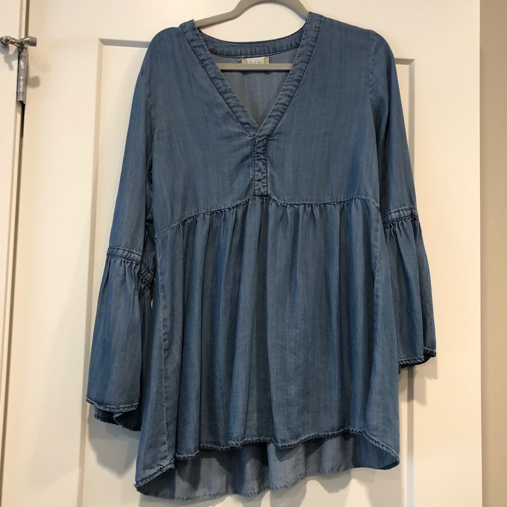 Altar’d State Chambray Tunic Top